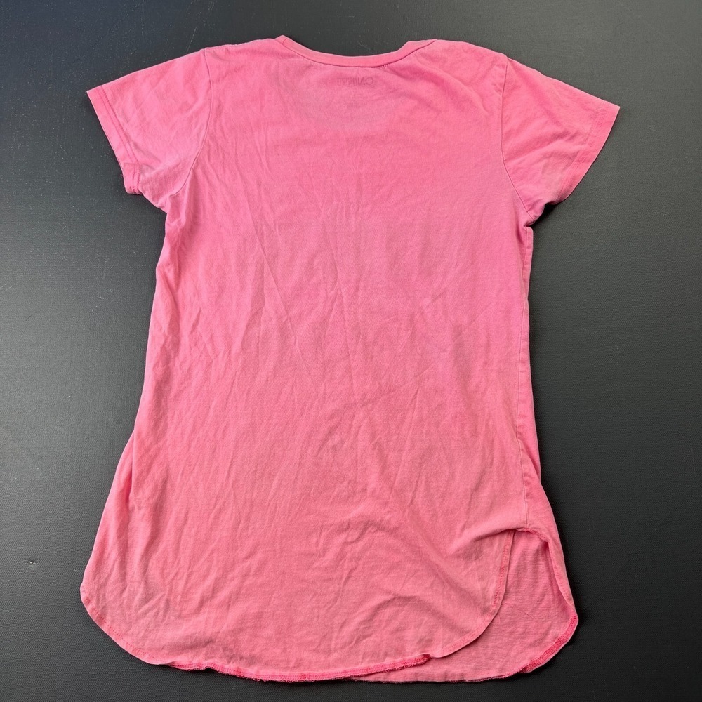 On Fire Women's Small Pink Positive Vibes Graphic Tee Short Sleeve Casual Shirt - Picture 3 of 10